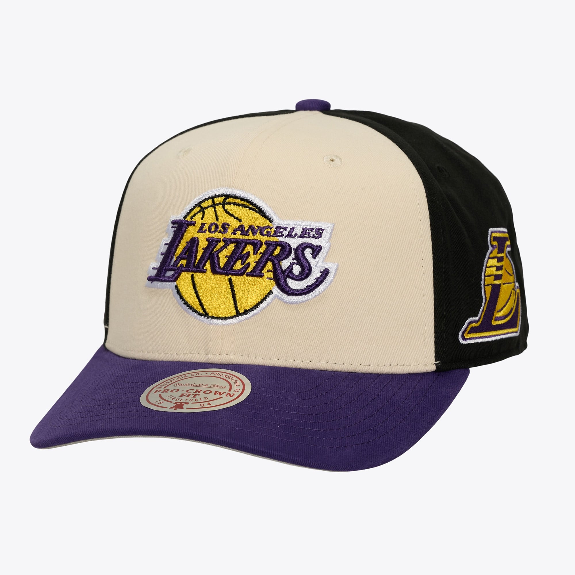 Los Angeles Lakers Mitchell & Ness Brushed Off Pro Snapback – Herren