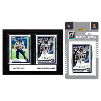 Seattle Seahawks 6" x 8" Player Plaque & 2025 Team Trading Card Set