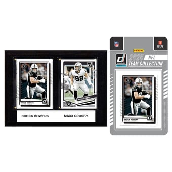 Las Vegas Raiders 6" x 8" Player Plaque & 2025 Team Trading Card Set