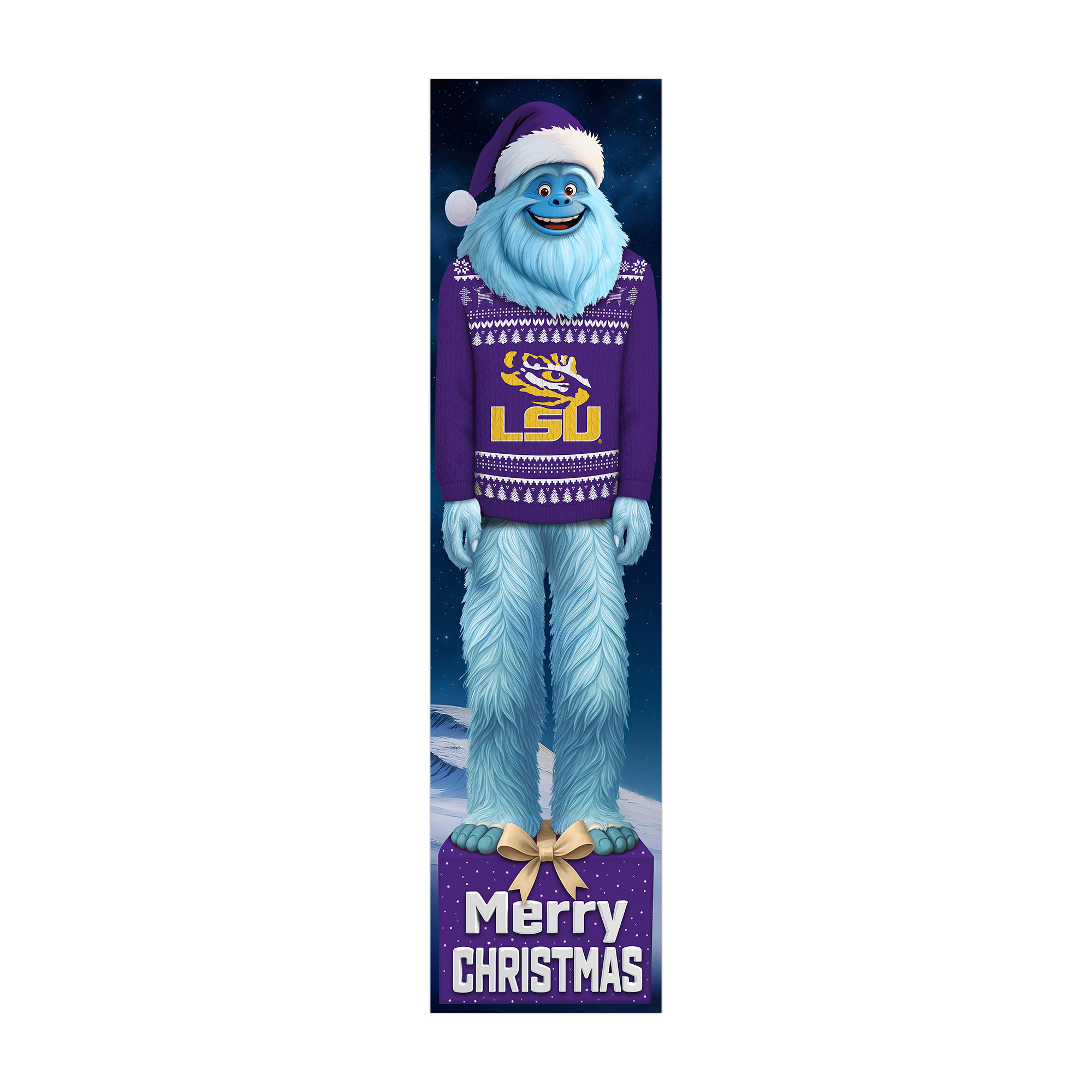 LSU Tigers 48" Yeti Christmas Leaner