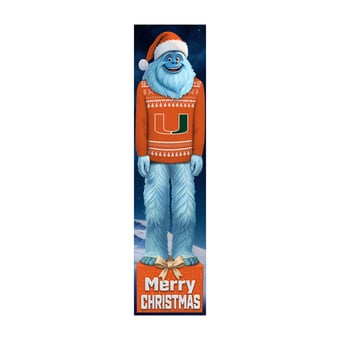 "Miami Hurricanes 48"" Yeti Christmas Leaner"