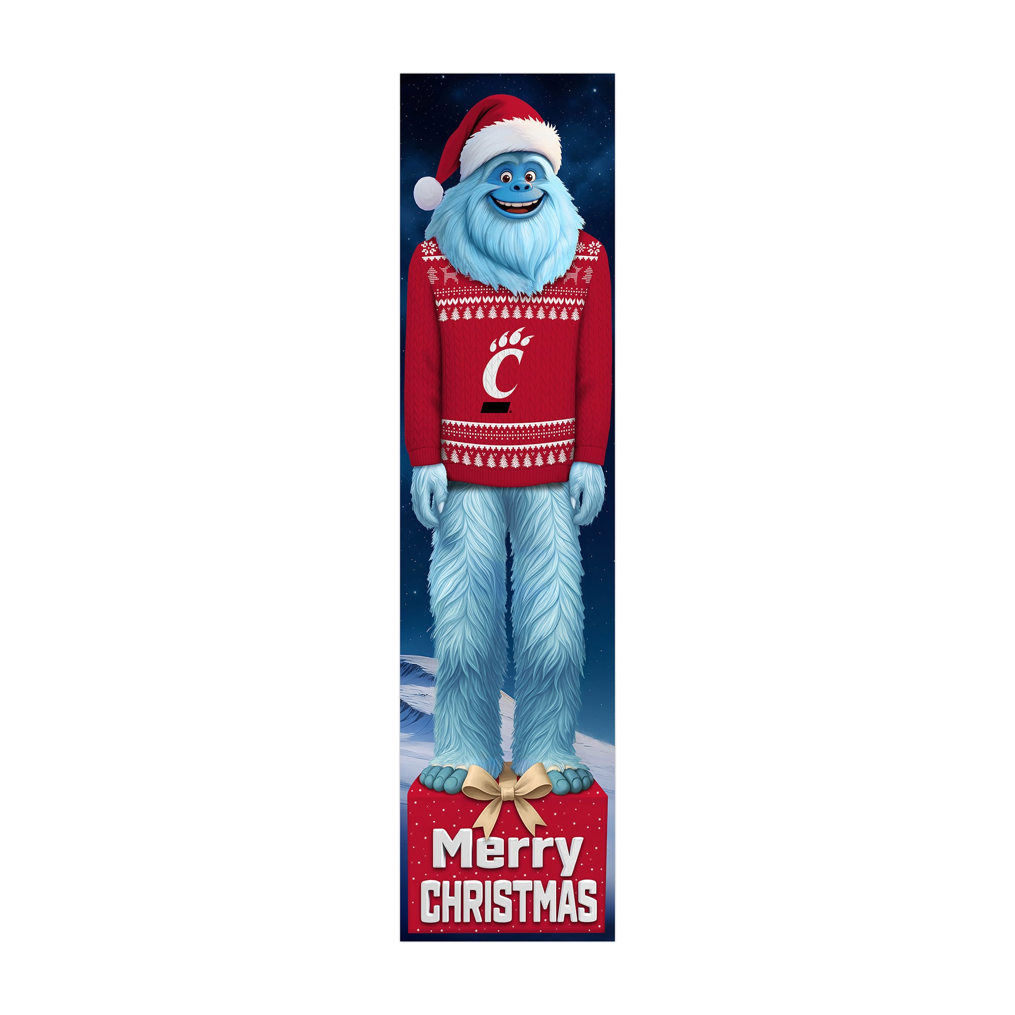 Cincinnati Bearcats 48" Yeti Christmas Leaner