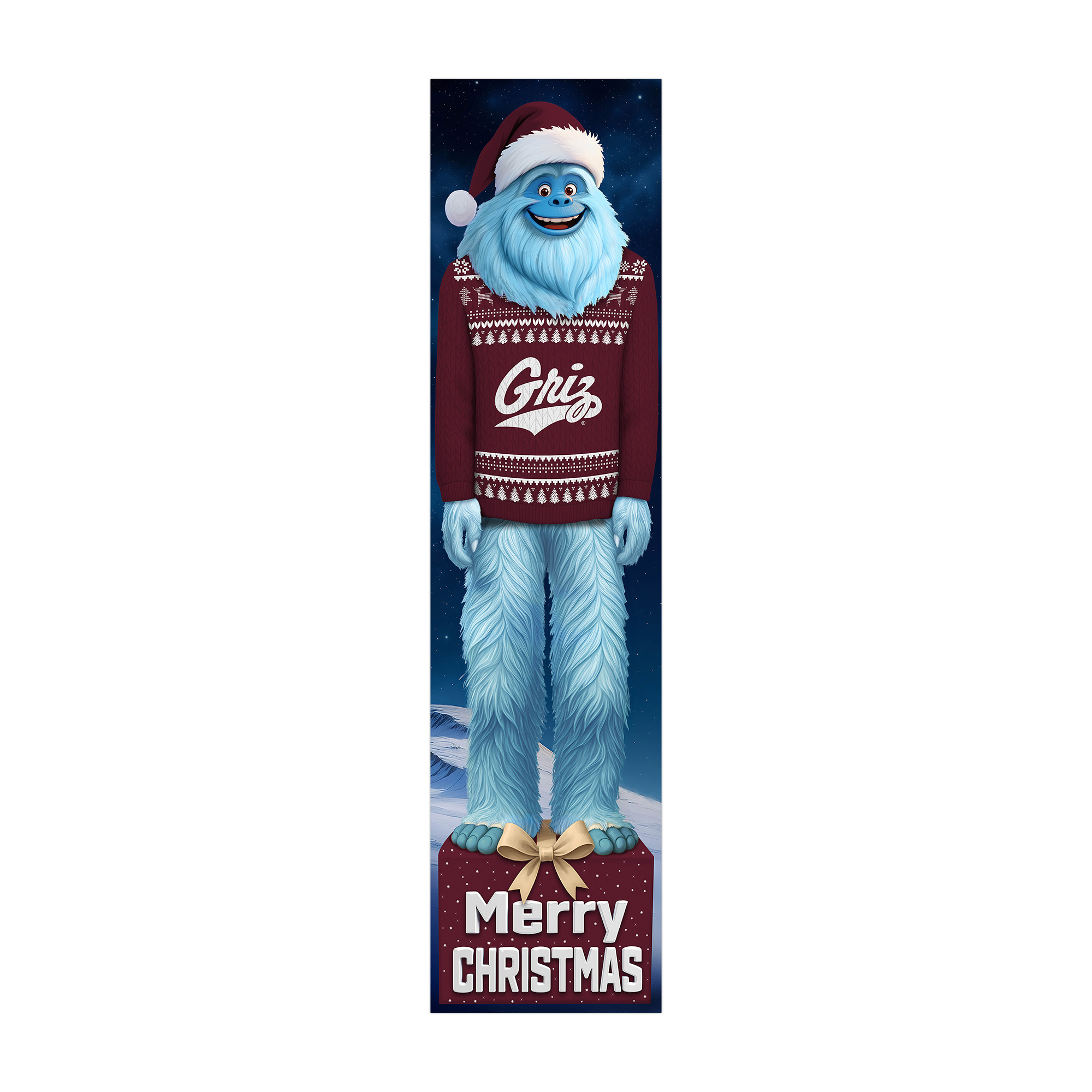 Montana Grizzlies 48" Yeti Christmas Leaner