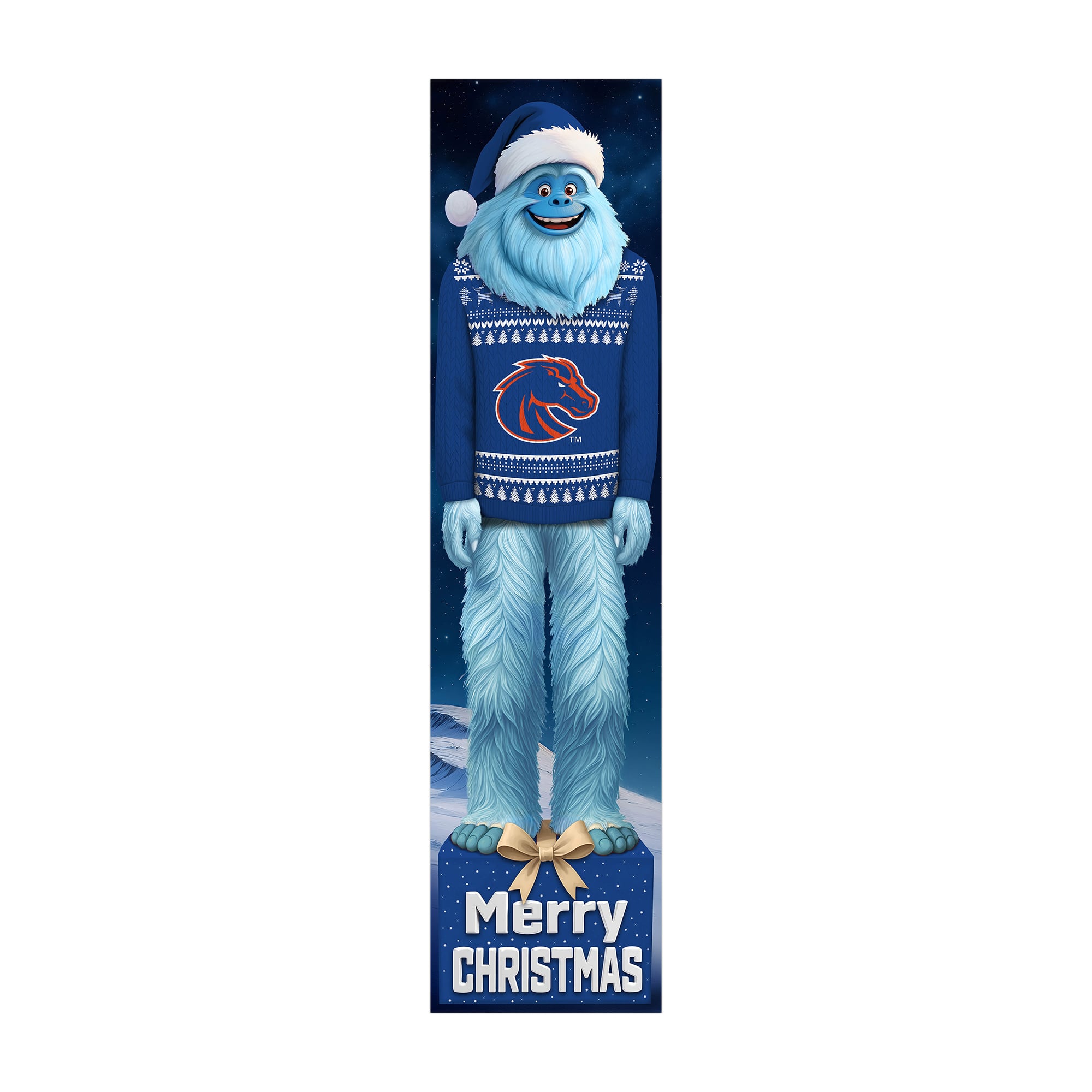 Boise State Broncos 48" Yeti Christmas Leaner