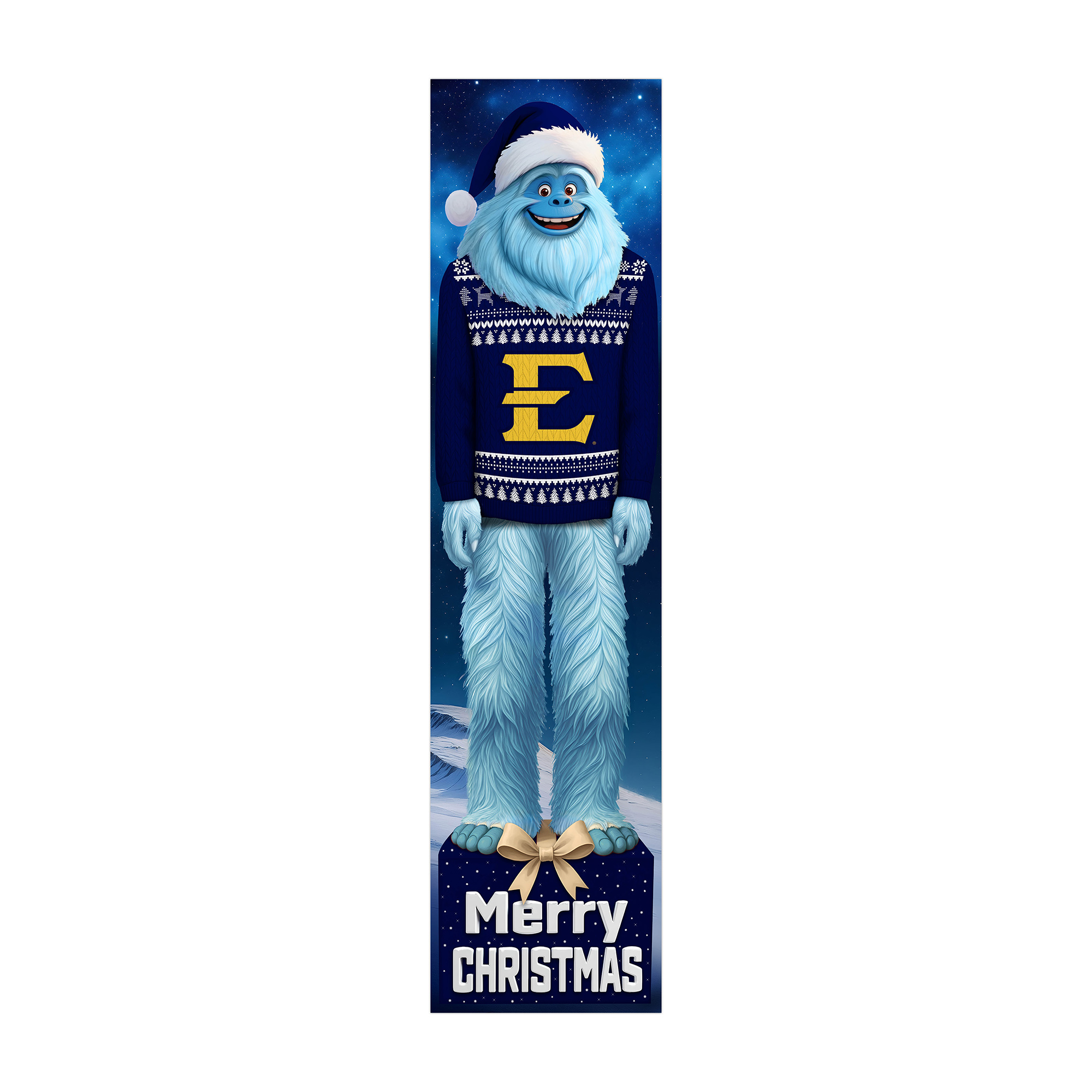ETSU Buccaneers 48" Yeti Christmas Leaner