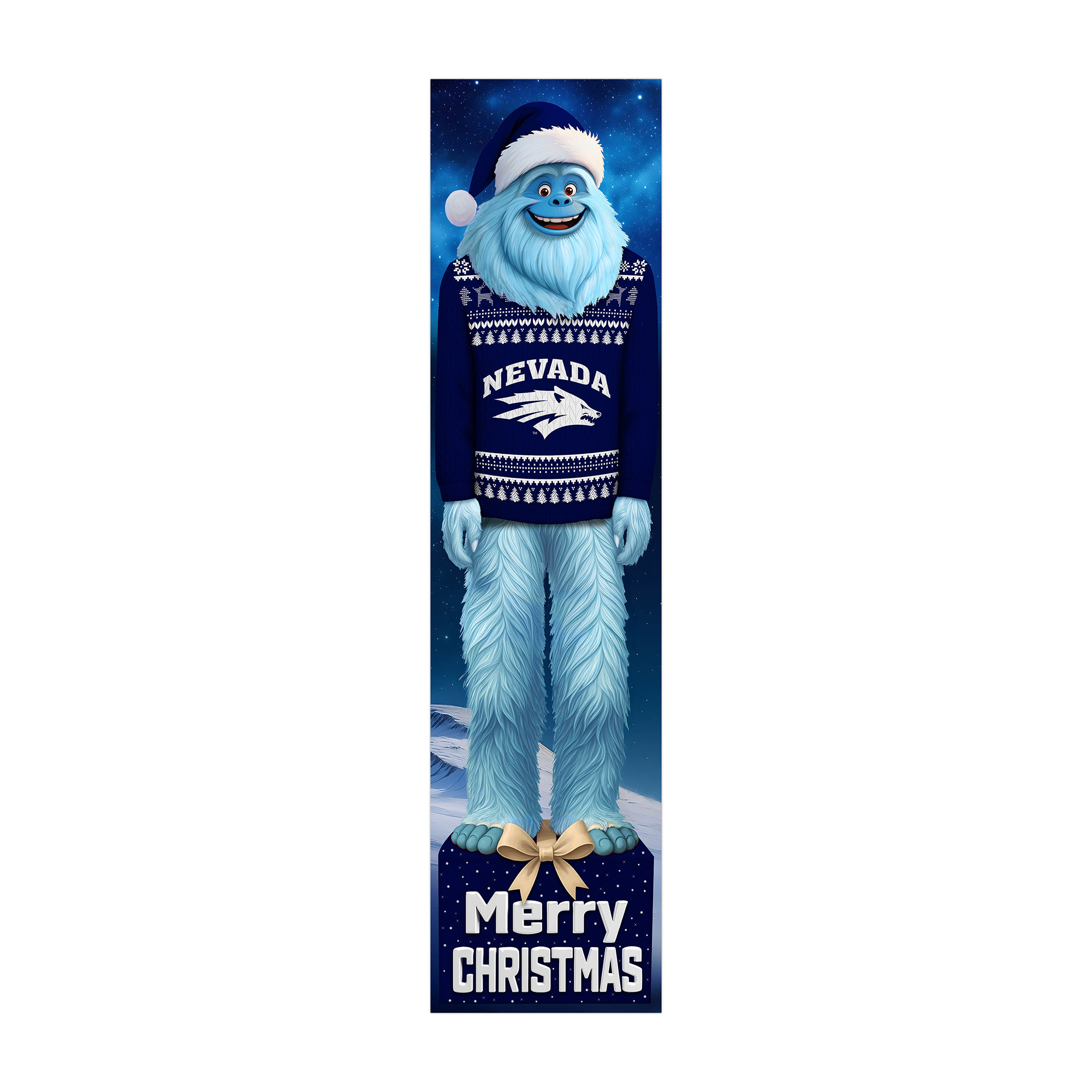 Nevada Wolf Pack 48" Yeti Christmas Leaner