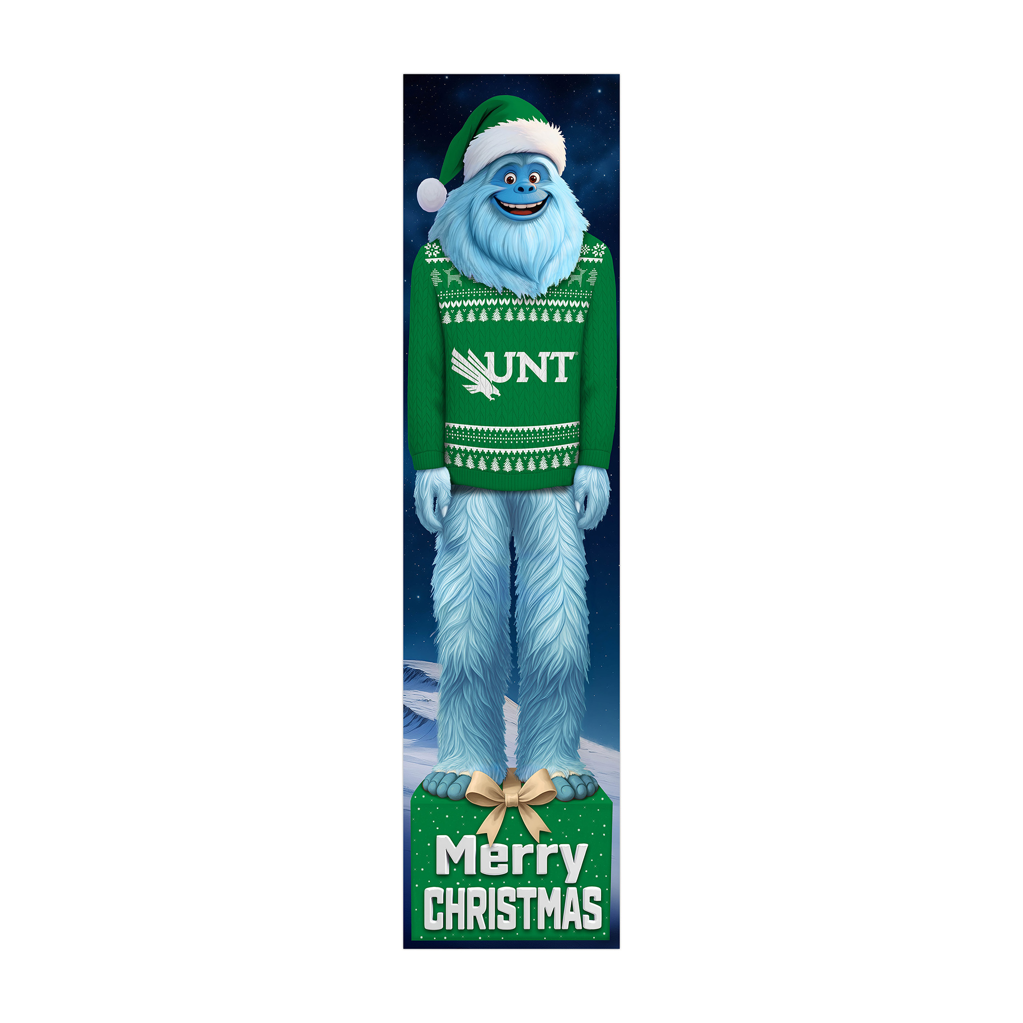 North Texas Mean Green 48" Yeti Christmas Leaner