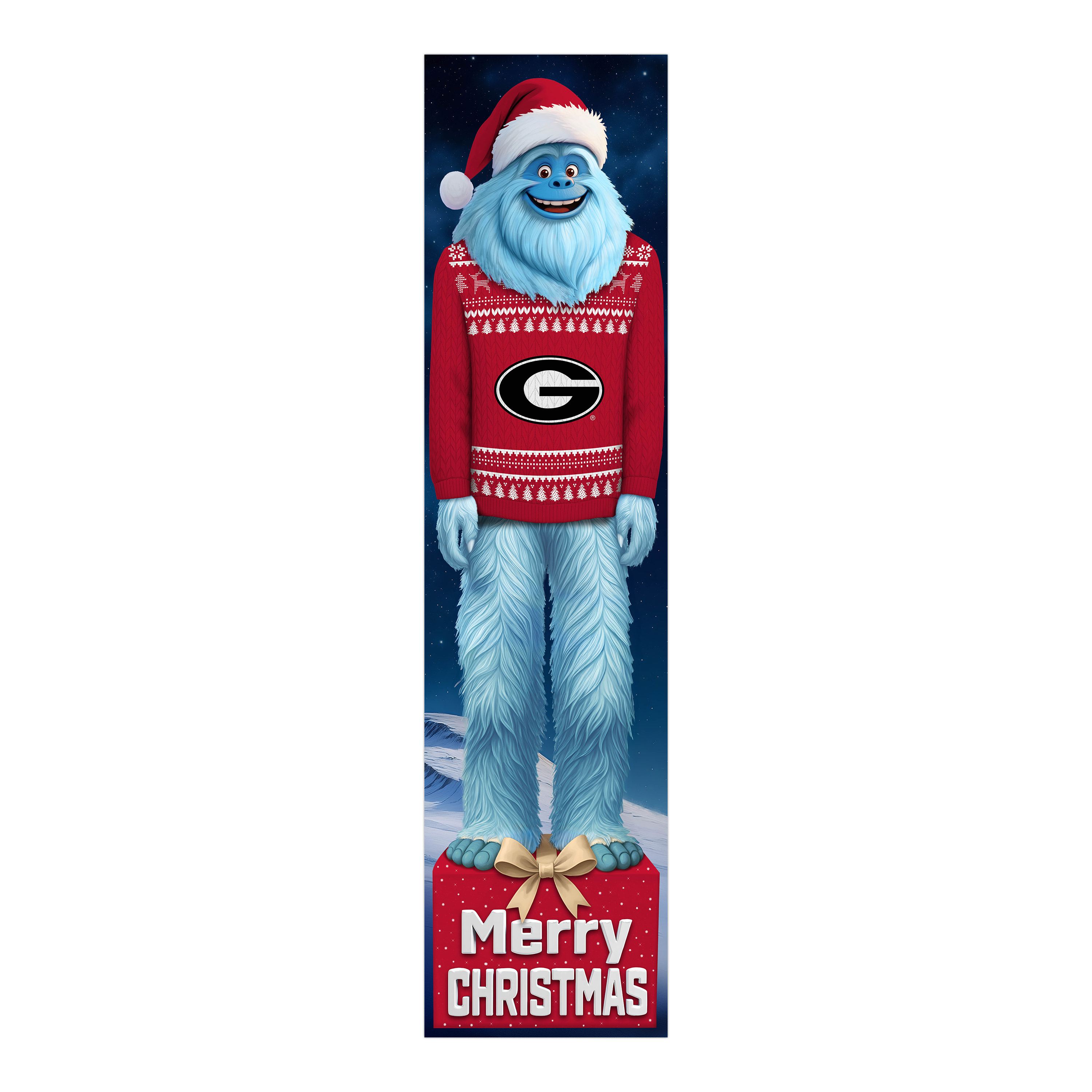 Georgia Bulldogs 48" Yeti Christmas Leaner