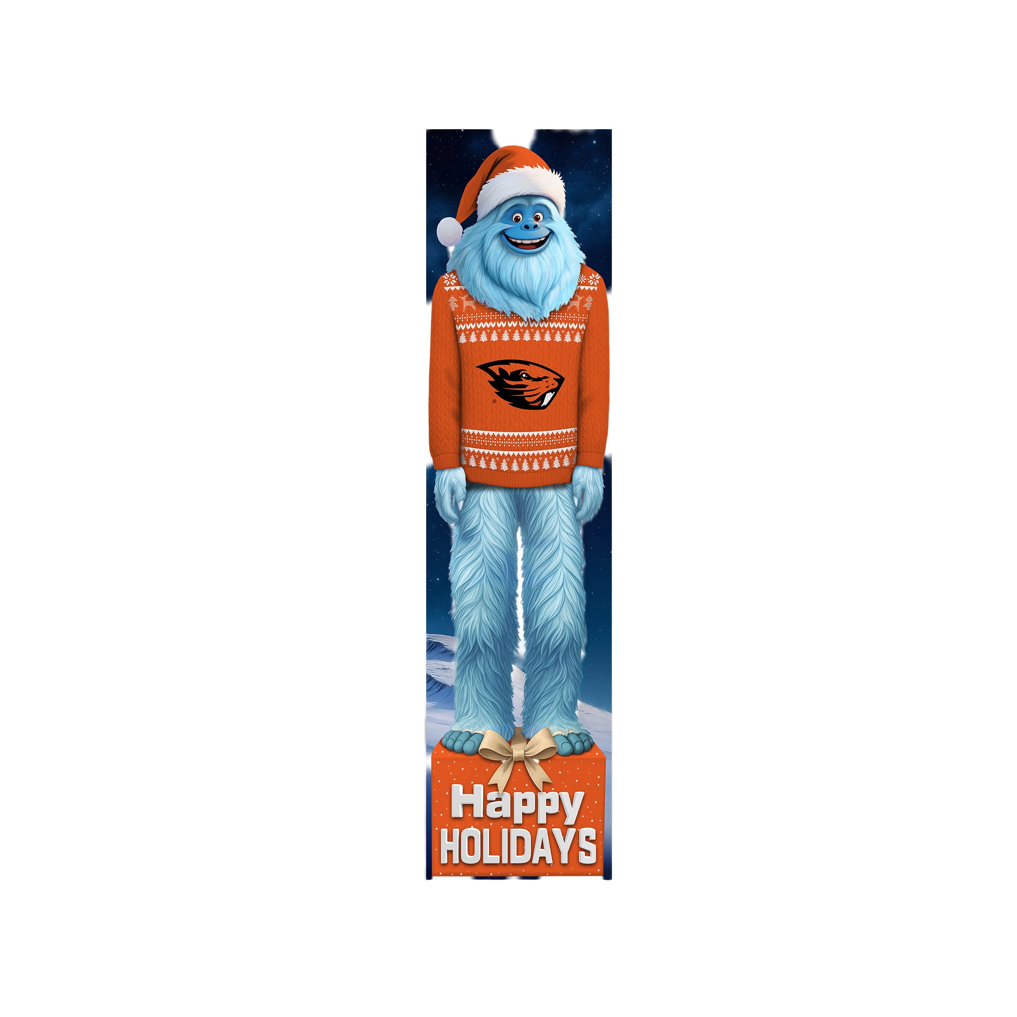Oregon State Beavers 48" Yeti Christmas Leaner