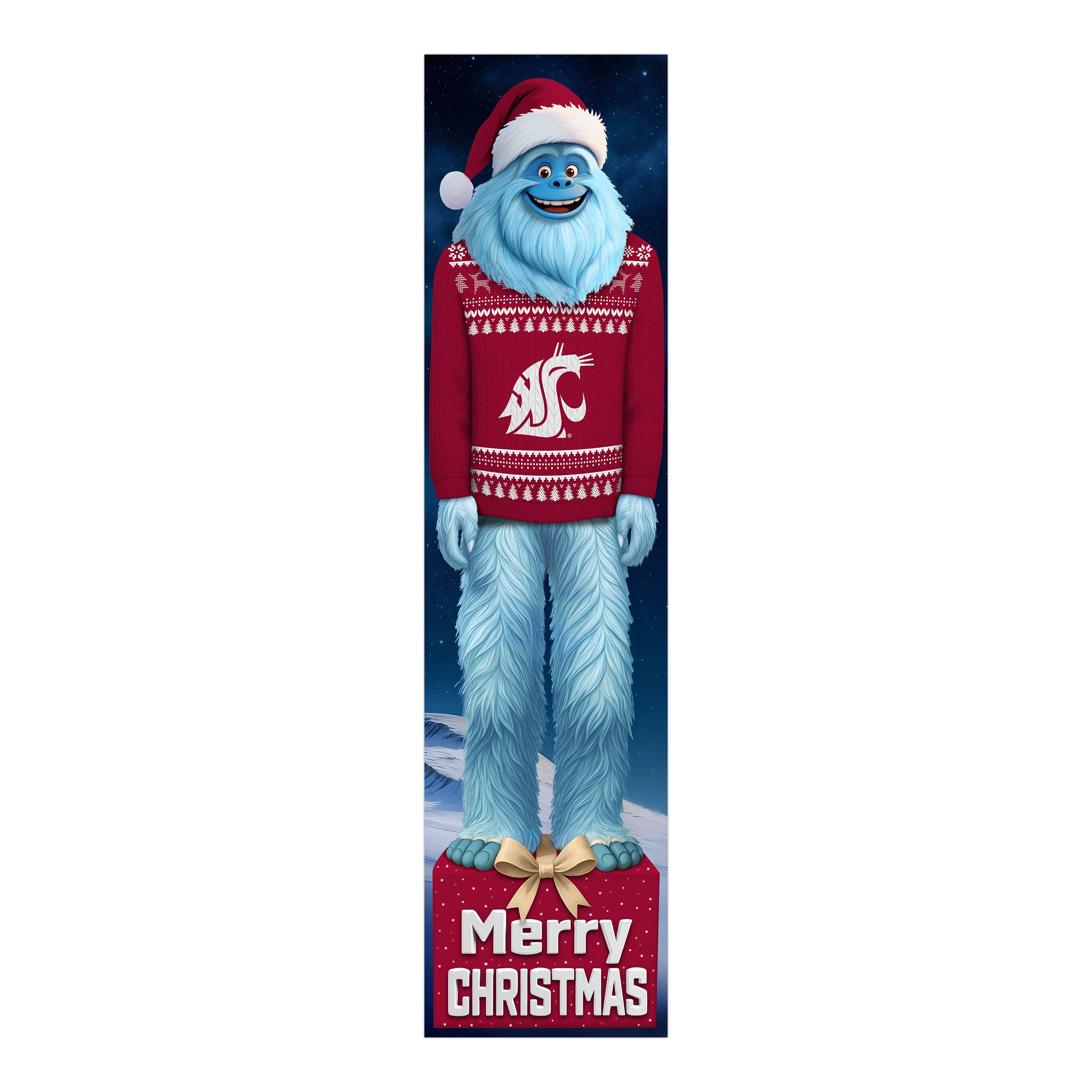 Washington State Cougars 48" Yeti Christmas Leaner