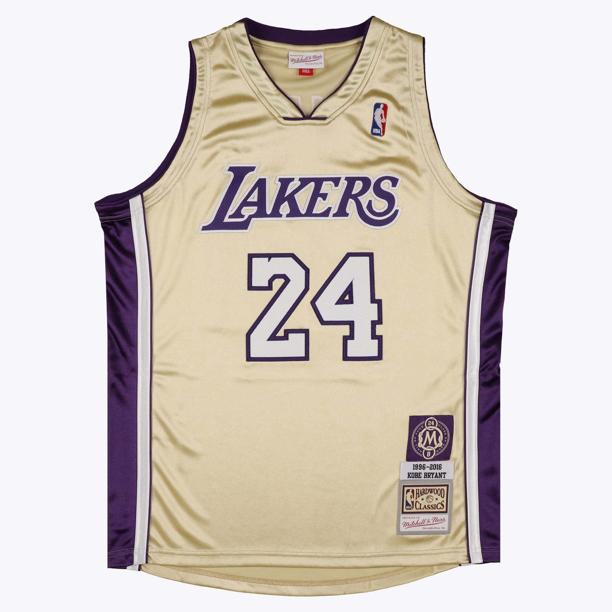 Kobe Bryant Los Angeles Lakers 1996-2016 Mitchell & Ness Authentic Hall Of Fame Trikot – Creme