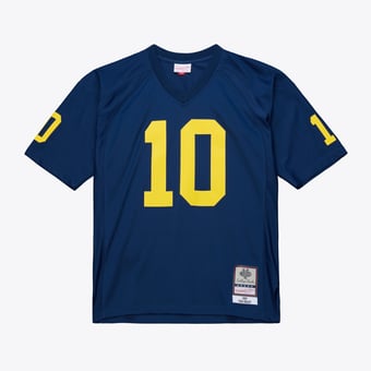 Men's Mitchell & Ness Tom Brady Navy Michigan Wolverines 1999 College Vault Jersey