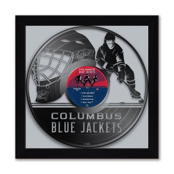 Columbus Blue Jackets 13" x 13" Framed Vinyl Record Art Print