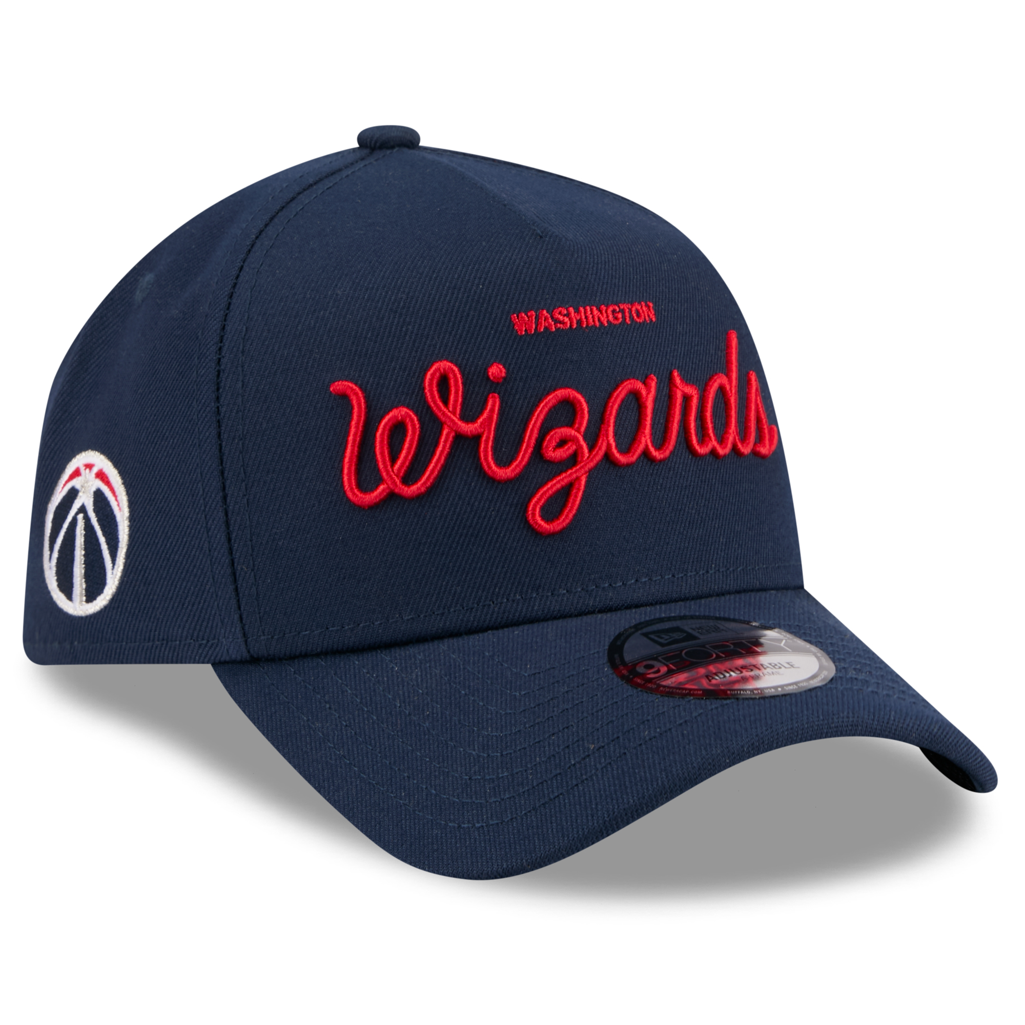 Unisex New Era x Malbon Golf Navy Washington Wizards 9FORTY A-Frame Adjustable Hat