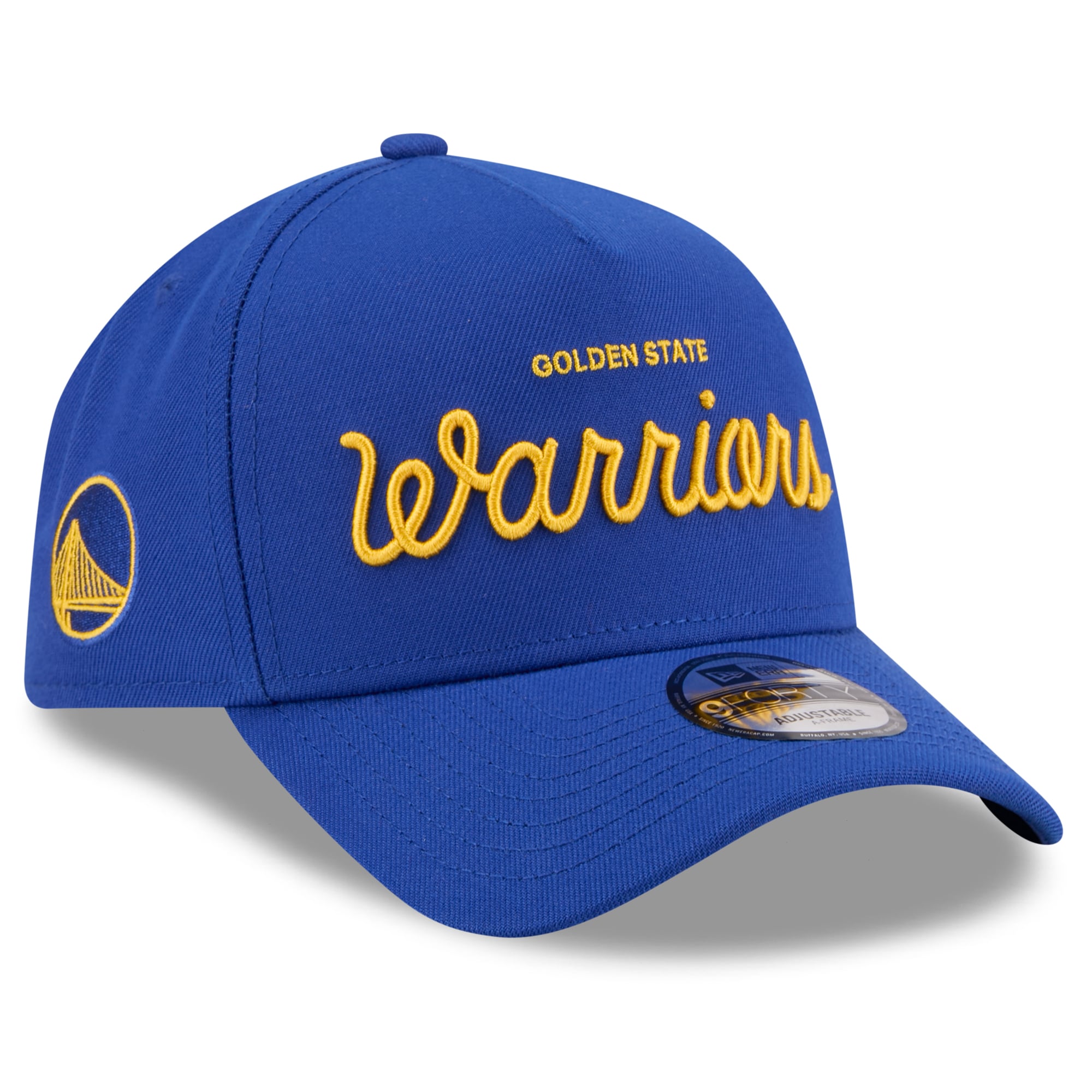 Unisex New Era x Malbon Golf Royal Golden State Warriors 9FORTY A-Frame Adjustable Hat