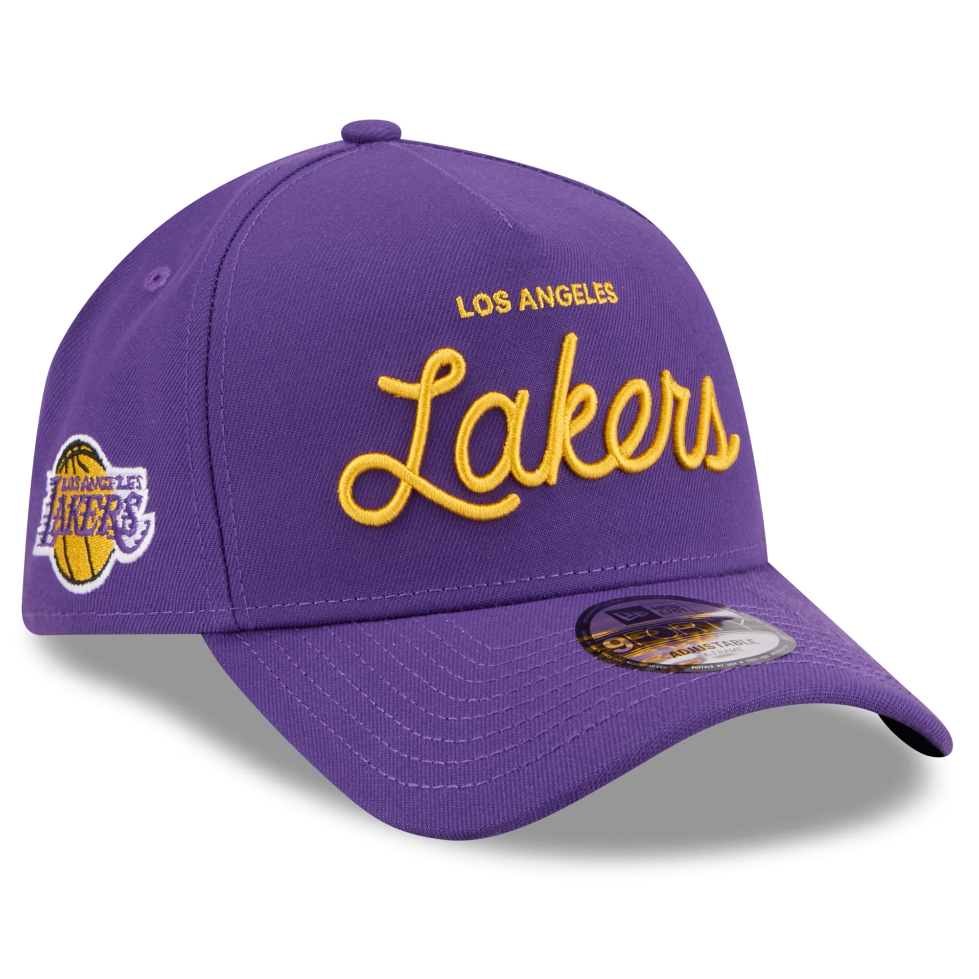 Unisex New Era x Malbon Golf Purple Los Angeles Lakers 9FORTY A-Frame Adjustable Hat