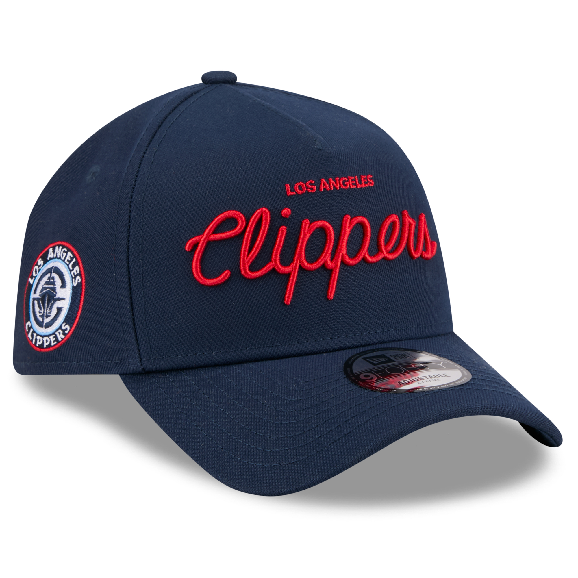 Unisex New Era x Malbon Golf Navy LA Clippers 9FORTY A-Frame Adjustable Hat