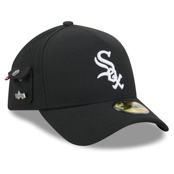 Men's New Era x Alpha Industries Black Chicago White Sox A-Frame 59FORTY Fitted Hat