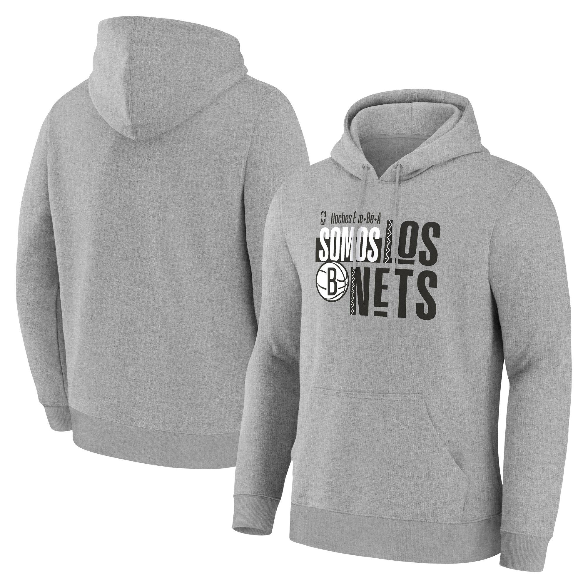 Men’s Gray Brooklyn Nets Noches Training Hoodie Men’s Gray Brooklyn Nets Noches Training Hoodie