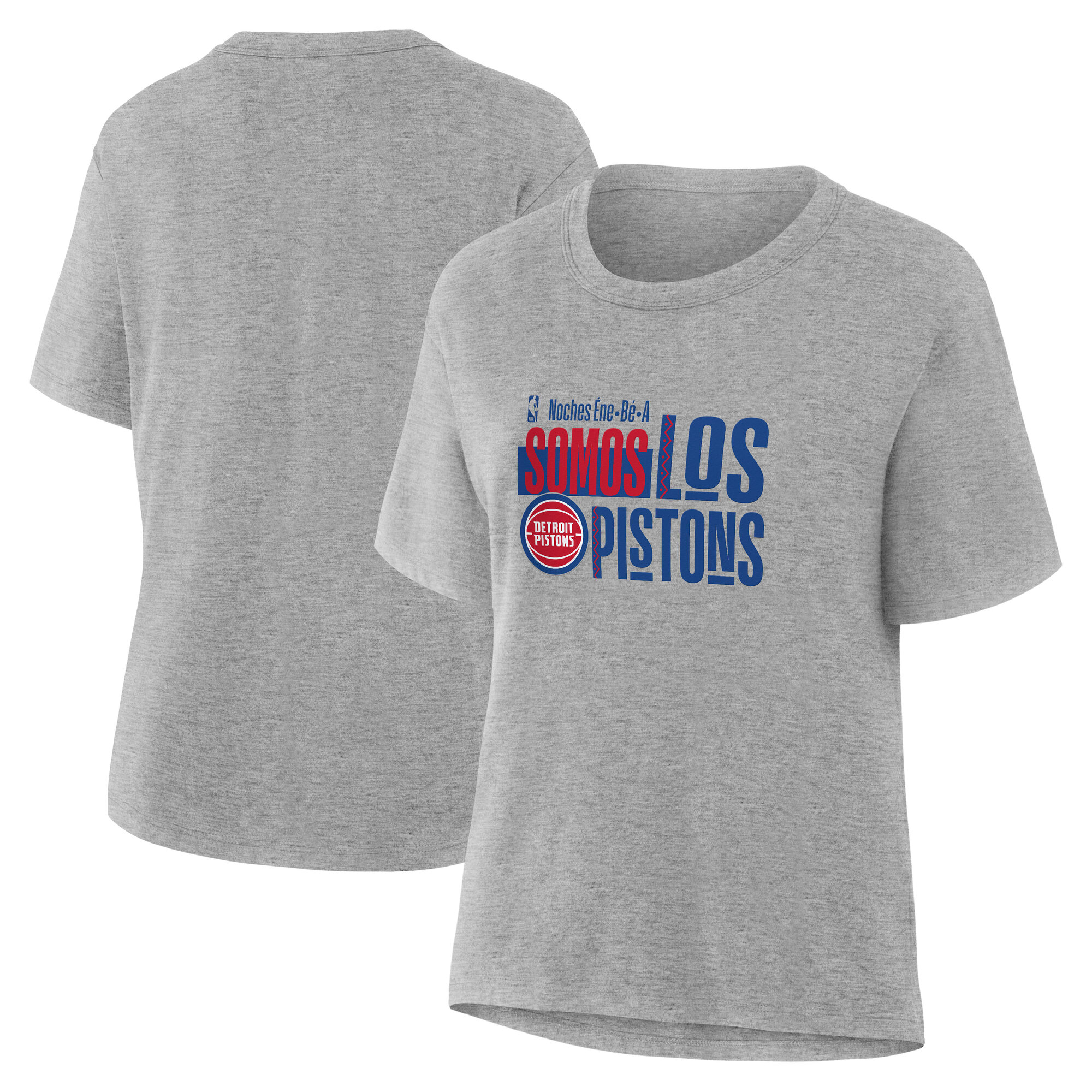 Women’s Gray Detroit Pistons Noches Training T-Shirt Women’s Gray Detroit Pistons Noches Training T-Shirt