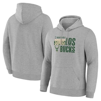 Men's Gray Milwaukee Bucks Noches Training Hoodie