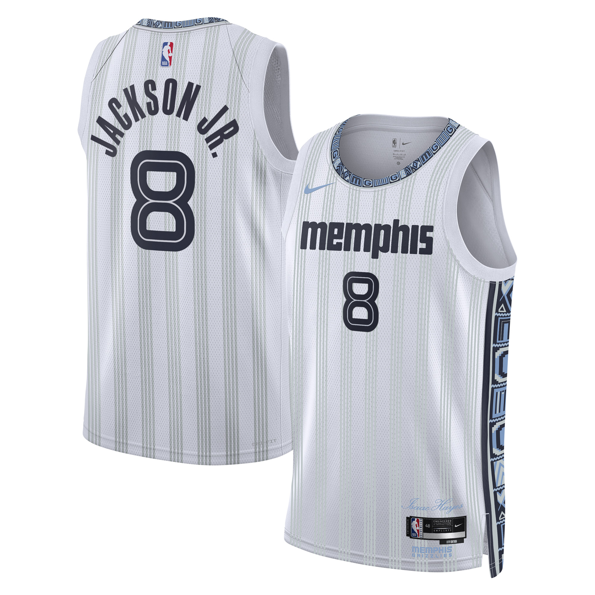 Unisex Nike Jaren Jackson Jr. White Memphis Grizzlies 2025/26 Swingman Jersey - City Edition