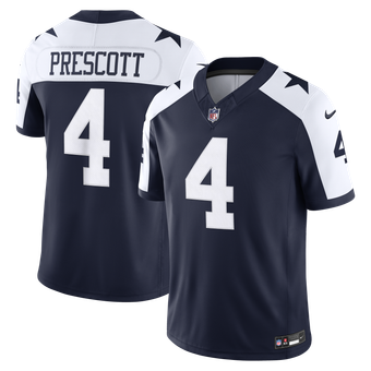 Men's Nike Dak Prescott Navy Dallas Cowboys Alternate Vapor F.U.S.E. Stitched Limited Jersey
