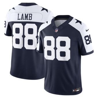 Men's Nike CeeDee Lamb Navy Dallas Cowboys Alternate Vapor F.U.S.E. Stitched Limited Jersey
