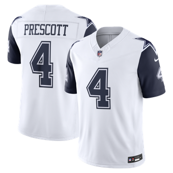 Men's Nike Dak Prescott White Dallas Cowboys Alternate Vapor F.U.S.E. Stitched Limited Jersey