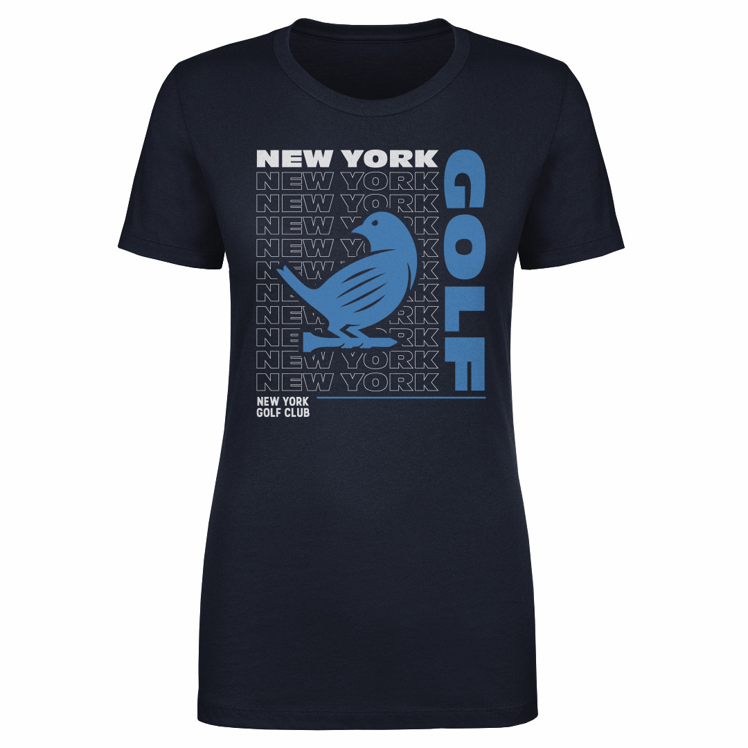 Women’s 500 Level Navy New York Golf Club Repeat Outline T-Shirt Women’s 500 Level Navy New York Golf Club Repeat Outline T-Shirt
