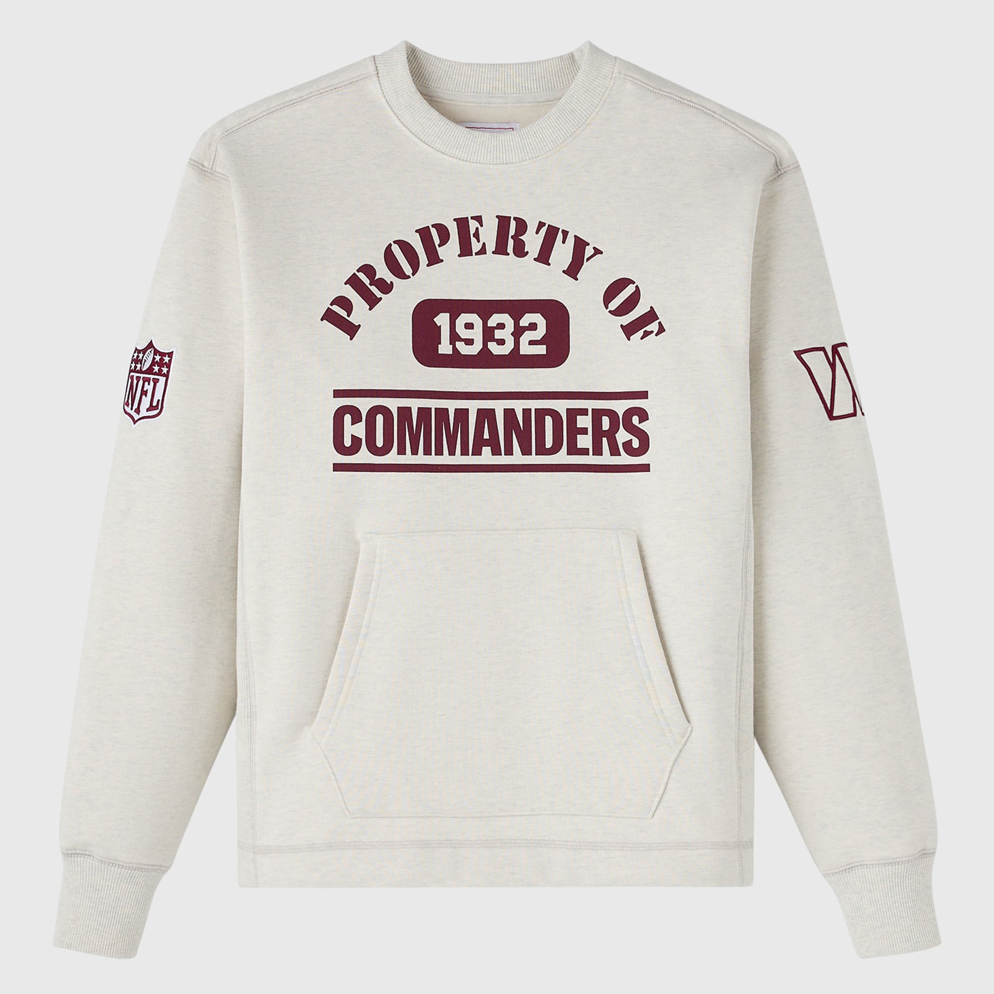 Sudadera unisex de felpa OVO x NFL Washington Commanders gris jaspeado
