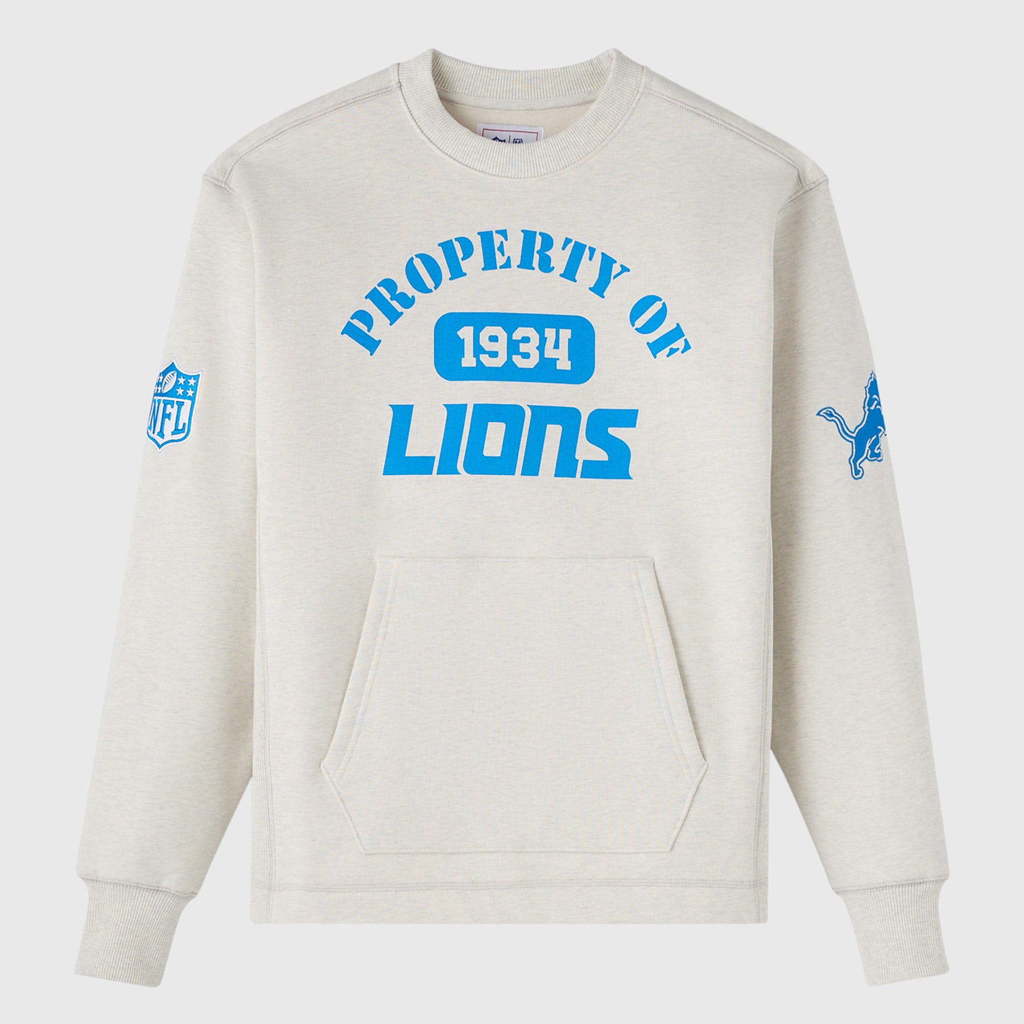 Sudadera unisex de felpa OVO x NFL gris jaspeado de los Detroit Lions