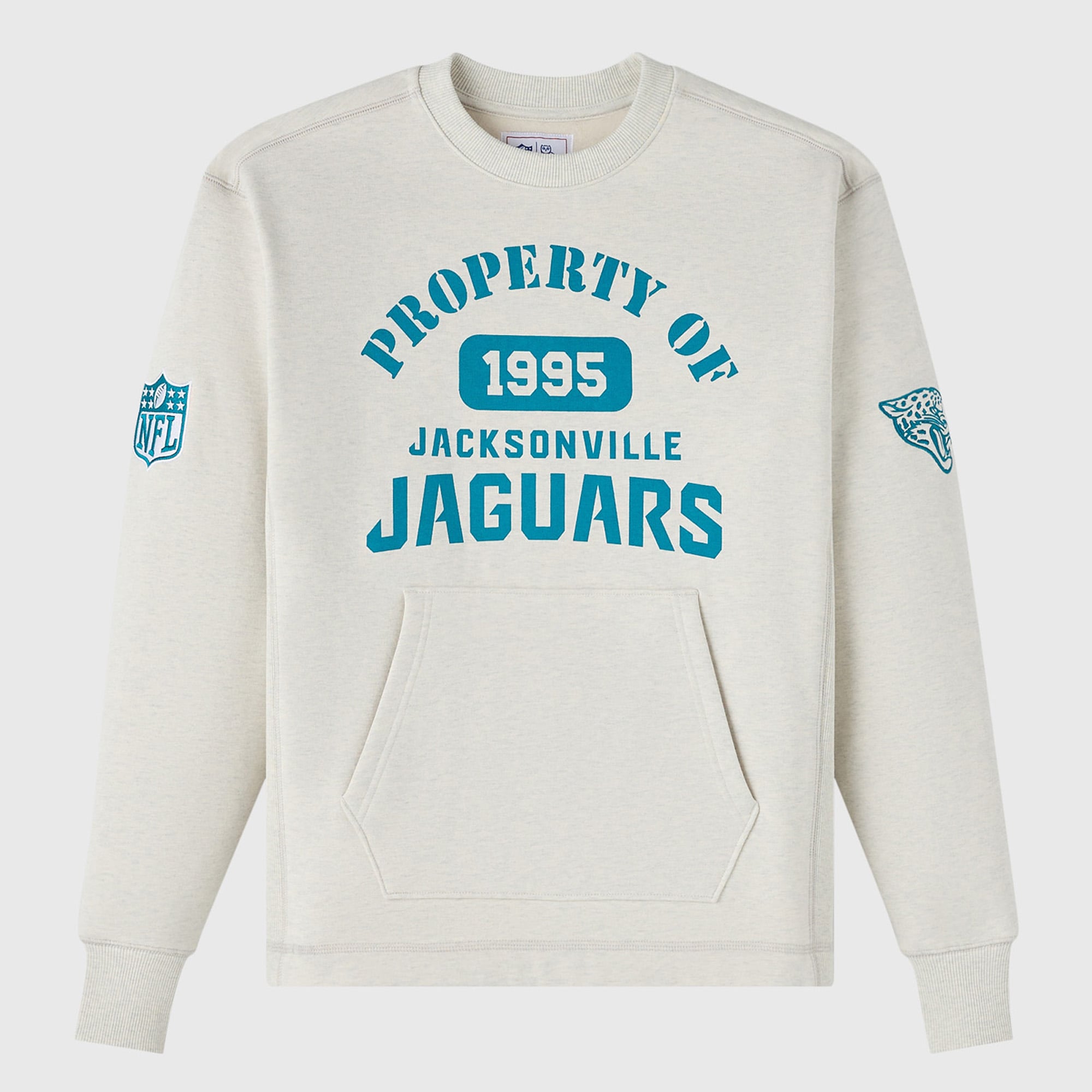 Sudadera unisex de felpa OVO x NFL gris jaspeado de los Jacksonville Jaguars.