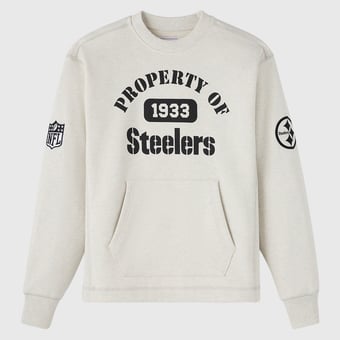 Unisex OVO x NFL Heather Gray Pittsburgh Steelers Fleece Sweatshirt