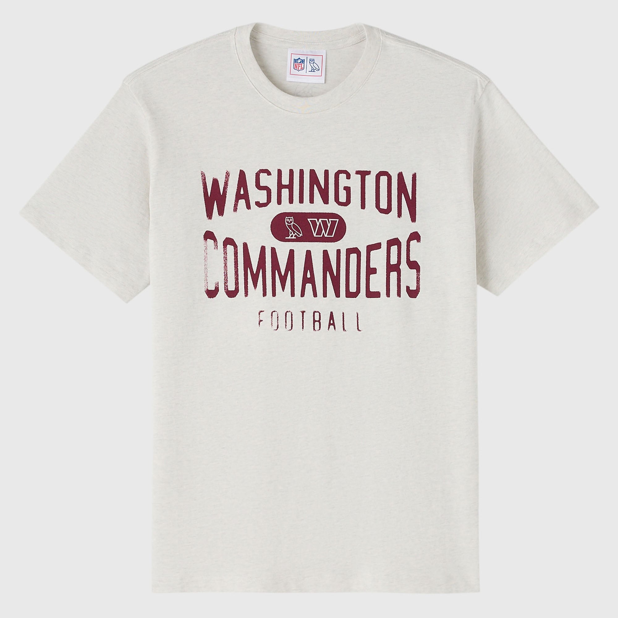 Camiseta unisex OVO x NFL Washington Commanders gris jaspeado