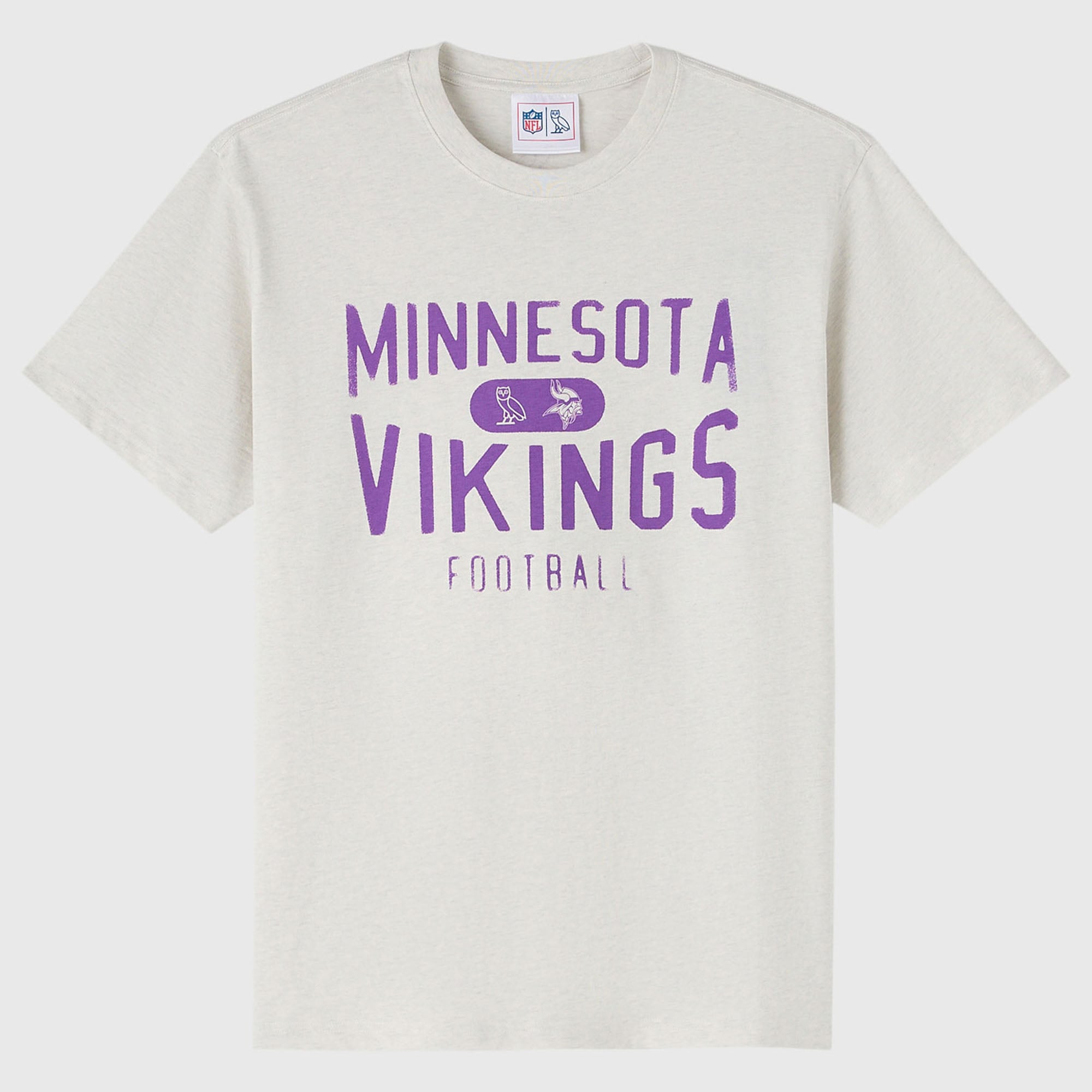 Camiseta unisex OVO x NFL gris jaspeado de los Minnesota Vikings