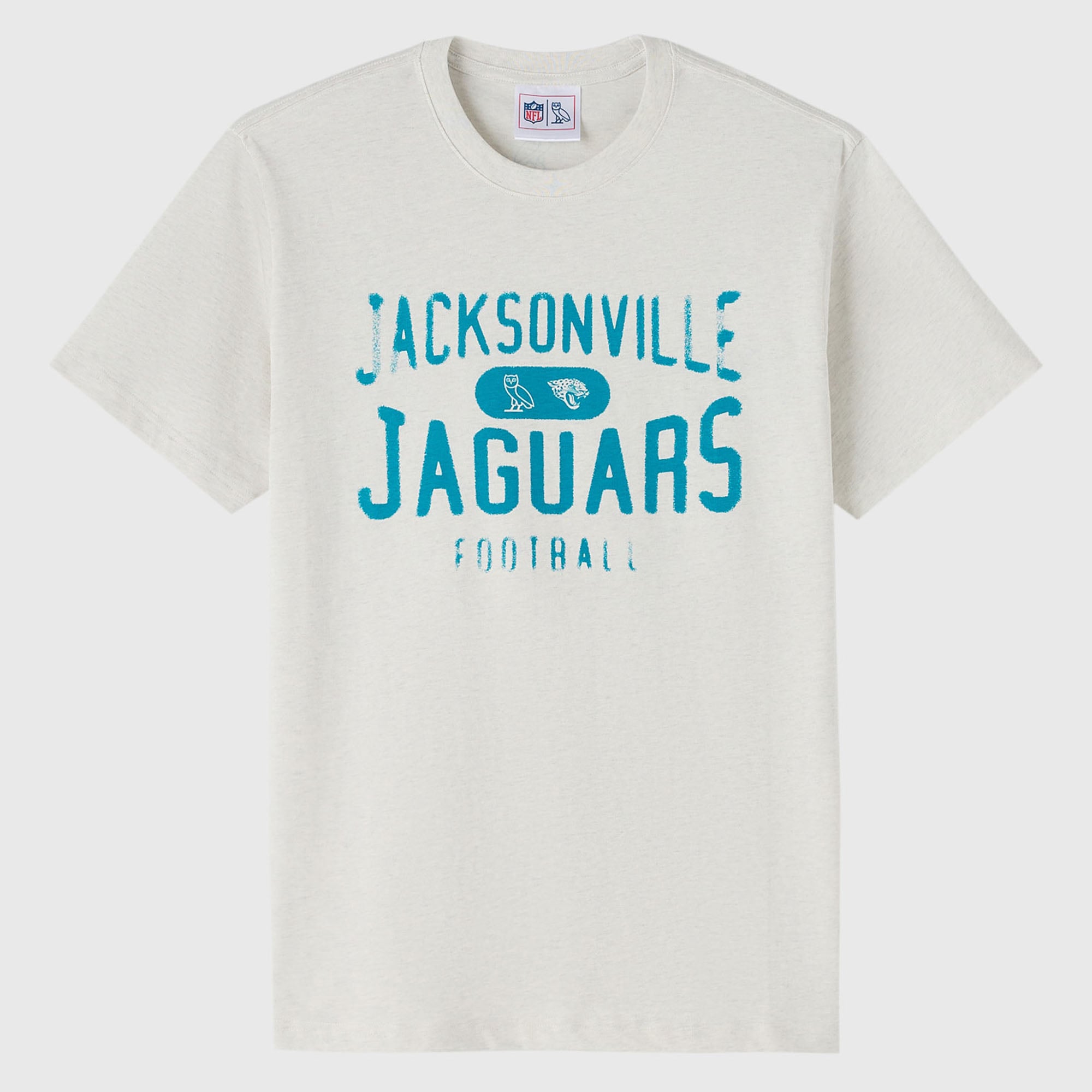 Camiseta unisex OVO x NFL gris jaspeado de los Jacksonville Jaguars