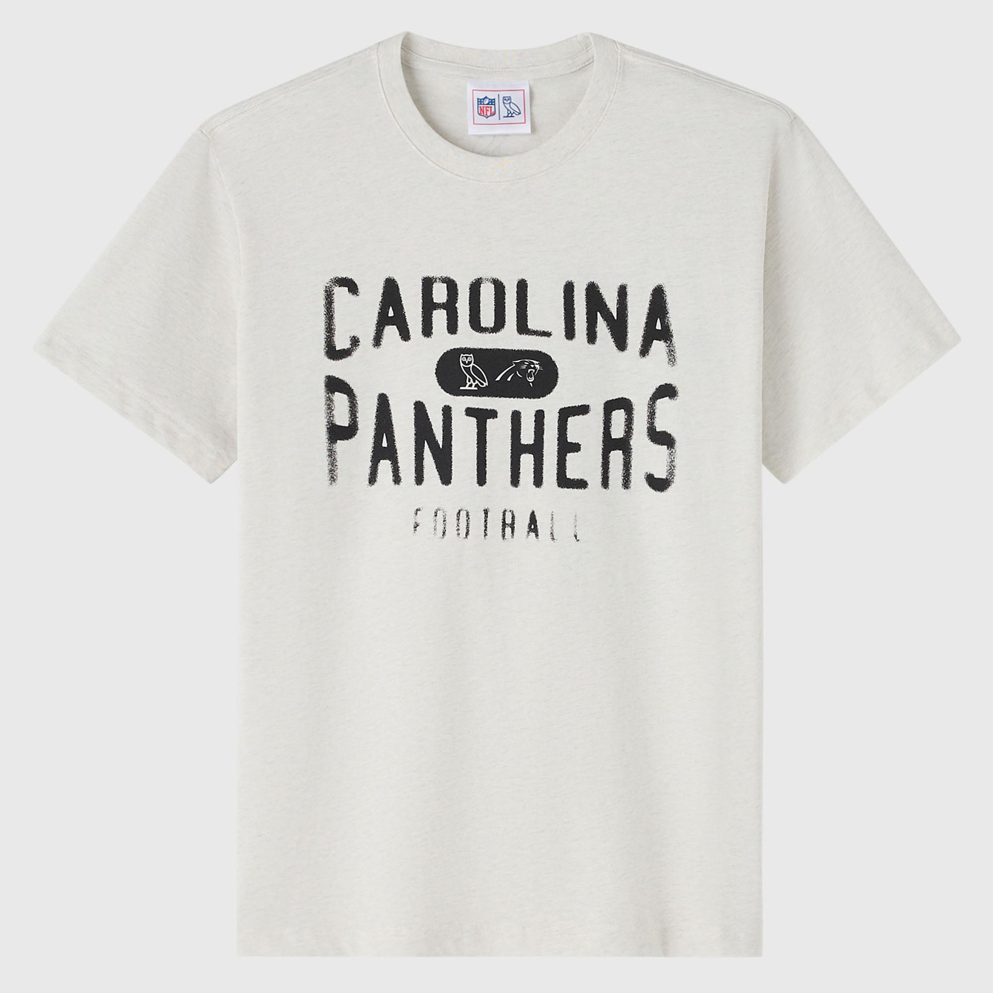 Camiseta unisex OVO x NFL de los Carolina Panthers en gris jaspeado