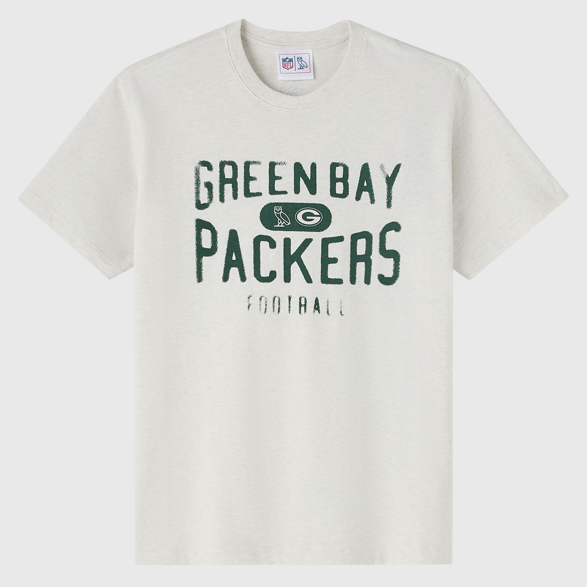 Unisex OVO x NFL Heather Gray Green Bay Packers T-Shirt