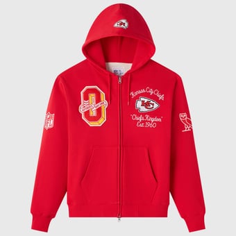 Unisex OVO x NFL Red Kansas City Chiefs Full-Zip Waffle-Lined Hoodie