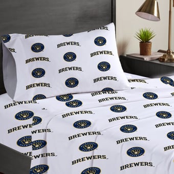 Pegasus  Milwaukee Brewers Three-Piece Twin Sheet Set