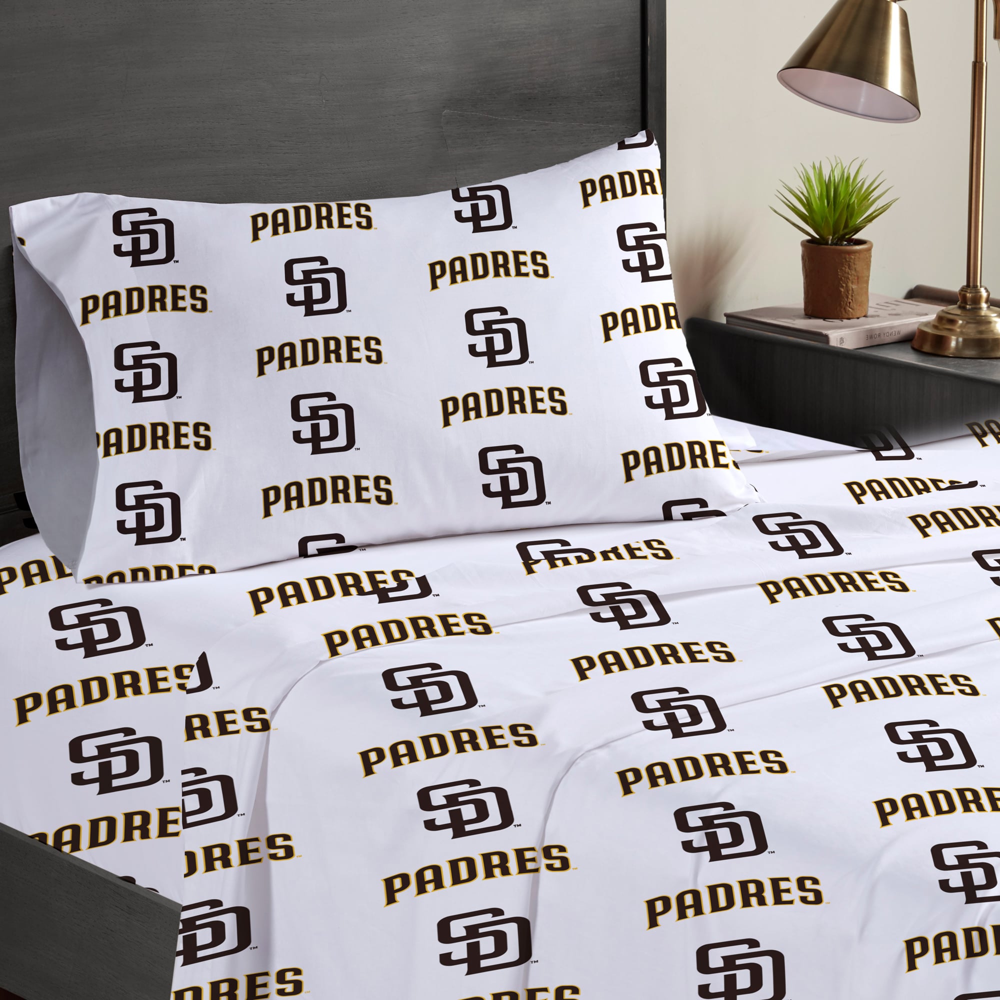 Pegasus  San Diego Padres Three-Piece Twin Sheet Set