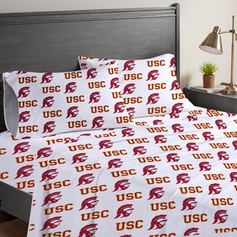 Pegasus  USC Trojans Four-Piece Full Sheet Set