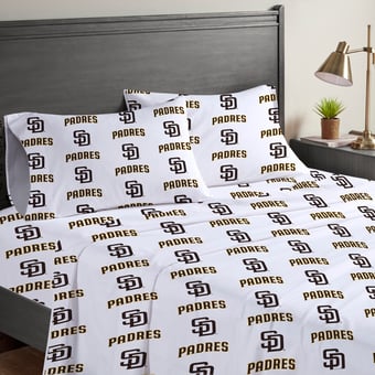 Pegasus  San Diego Padres Four-Piece Queen Sheet Set