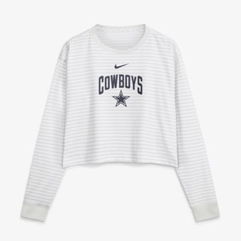 Women's Nike White Dallas Cowboys Loose Fit Crop Top
