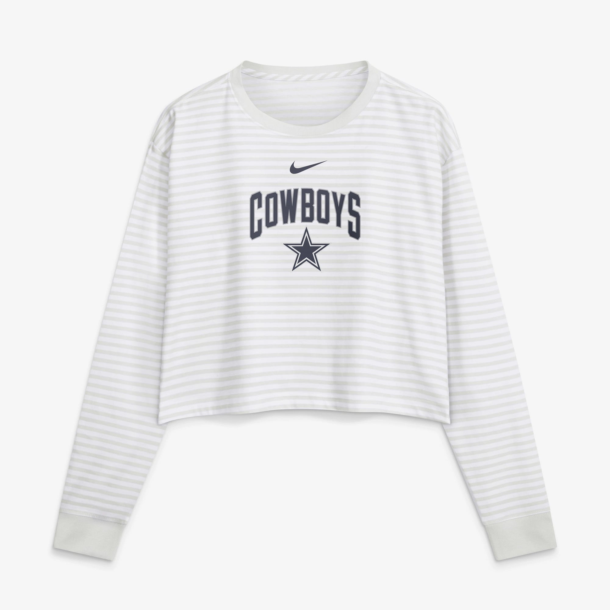Women's Nike White Dallas Cowboys Loose Fit Crop Top
