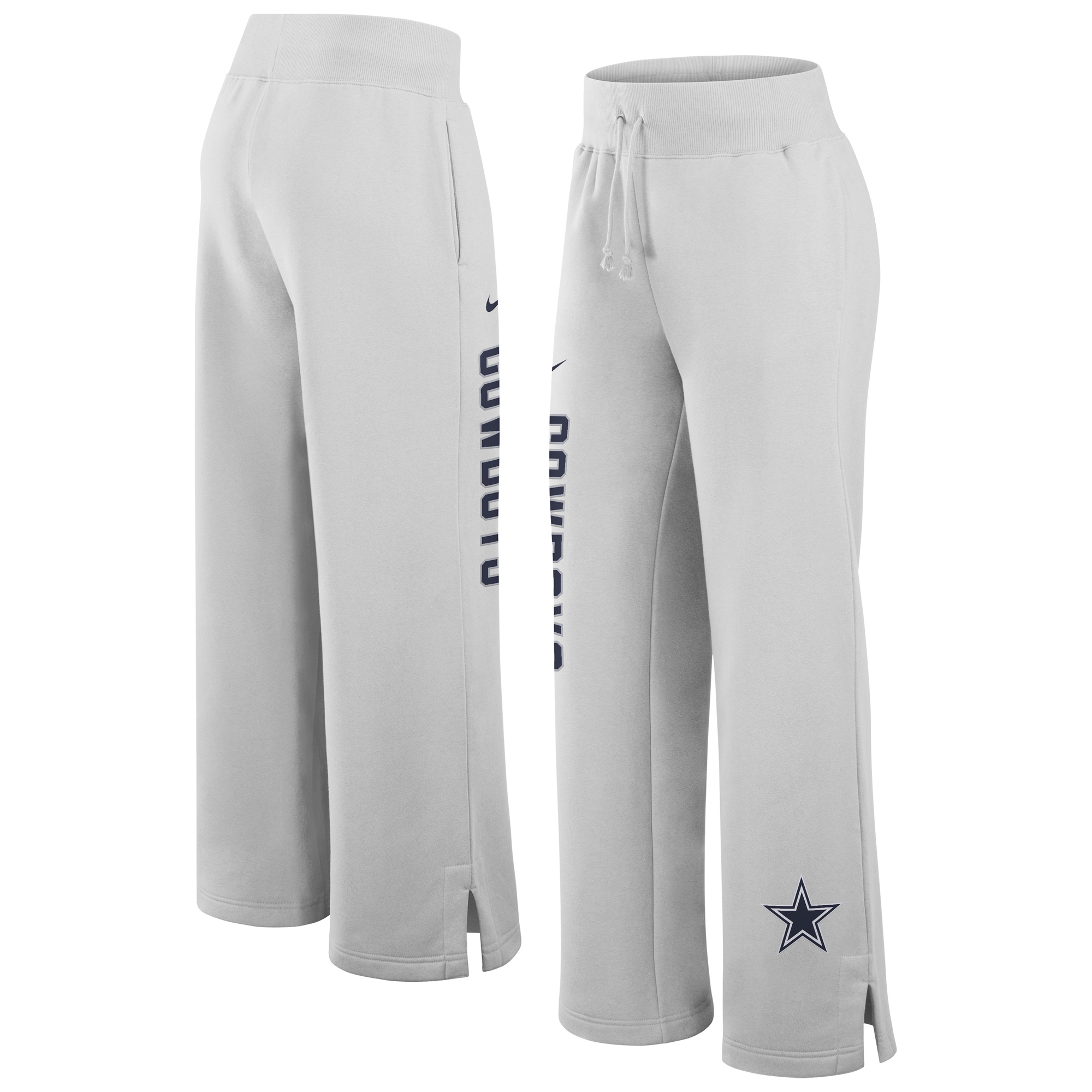 Women's Nike Gray Dallas Cowboys Primetime Phoenix Fleece Wide-Leg Sweatpants