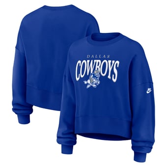 Women's Nike  Royal Dallas Cowboys Oversized Phoenix Fleece Sweatshirt