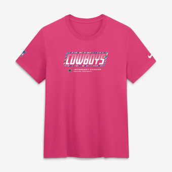 Women's Nike  Pink Dallas Cowboys 2026 NFL Crucial Catch Tri-Blend Dri-FIT T-Shirt