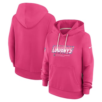 Women's Nike  Pink Dallas Cowboys 2026 NFL Crucial Catch Sideline Standard Issue Dri-FIT Pullover Hoodie